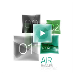 Air glossy square composition