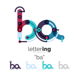 Letter logo line concept