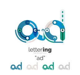 Letter logo line concept