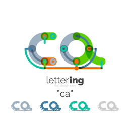 Letter logo line concept