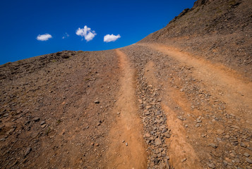Dry gravel road