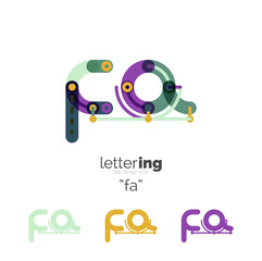 Obraz premium Linear initial letters, logo branding concept