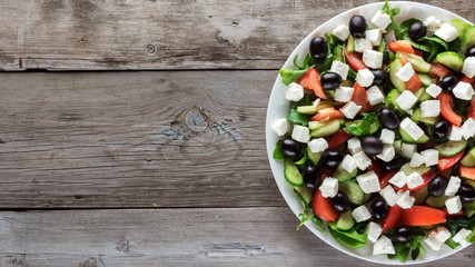 Greek salad on a plate