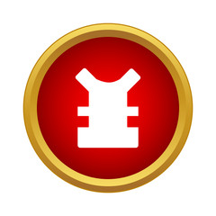 Bulletproof icon in simple style on a white background