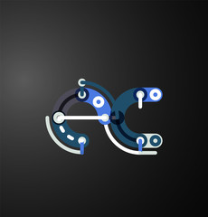 Company branding logo of initial letters