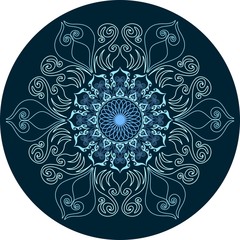 Floral design. Mandala ornament. Lace pattern.