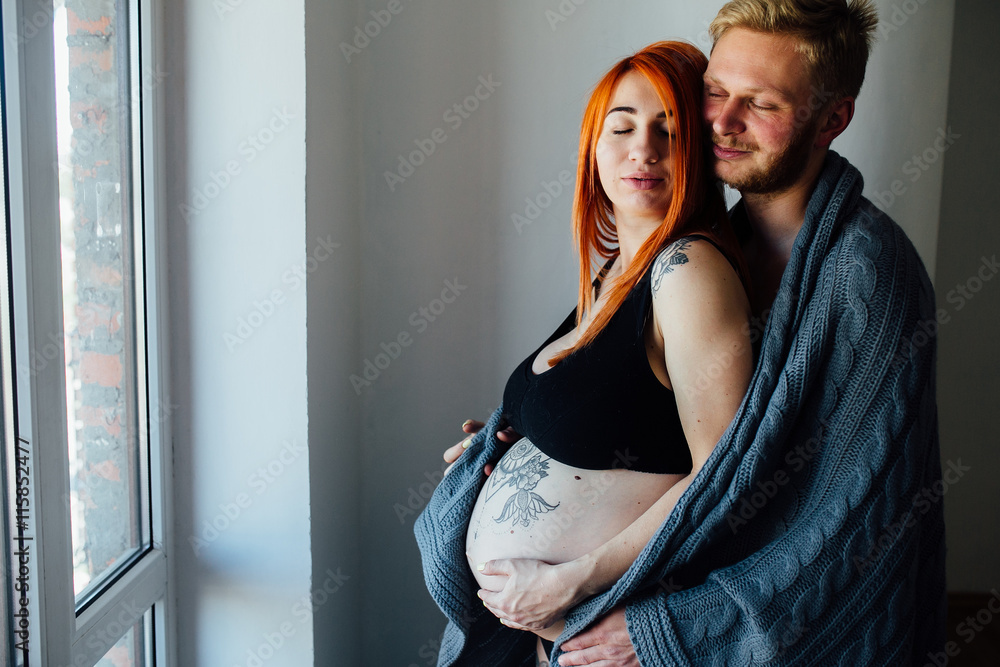 Wall mural young beautiful couple