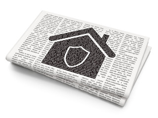 Business concept: Home on Newspaper background