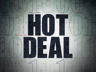 Finance concept: Hot Deal on Digital Data Paper background