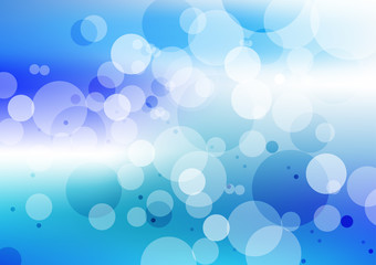 Abstract bokeh blue background ; vector illustration