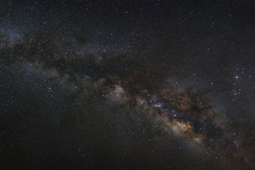 milky way galaxy on a night sky, long exposure photograph, with