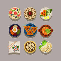 Korean food Illustration