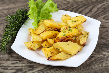 Baked potato with dill