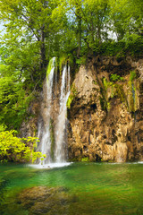 Fototapeta na wymiar Plitvice lakes park in Croatia.