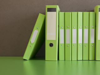The green document files