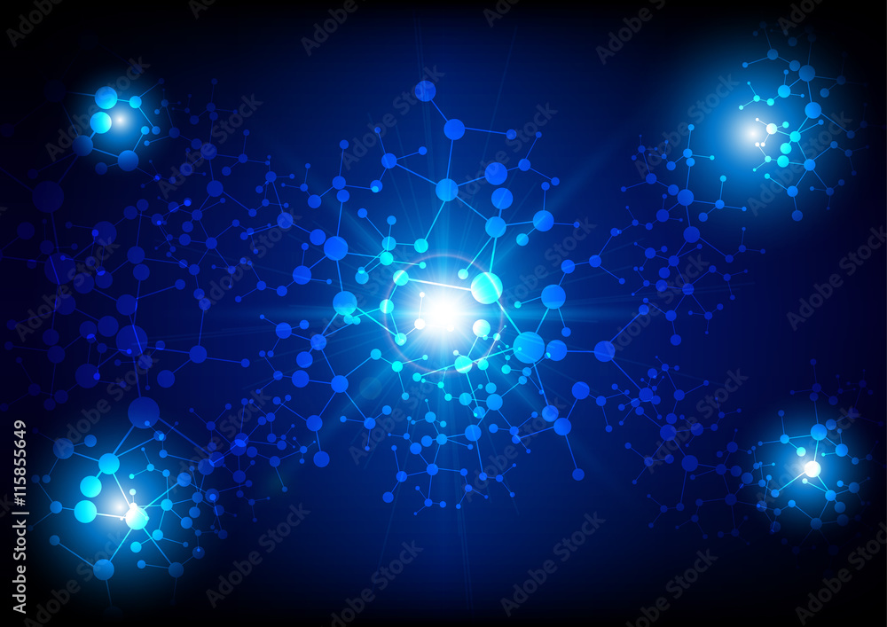Aufkleber abstract network technology connection background