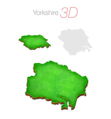 Green 3D Map - Yorkshire UK