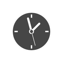 Simple round clock, vector illustration