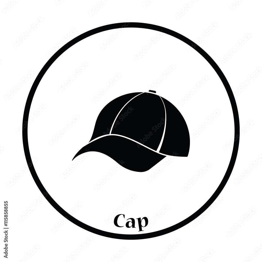 Poster Baseball cap icon