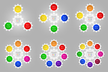 Collection of infographic templates for business