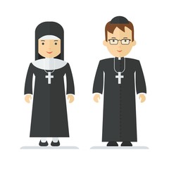 catholic priest and nun