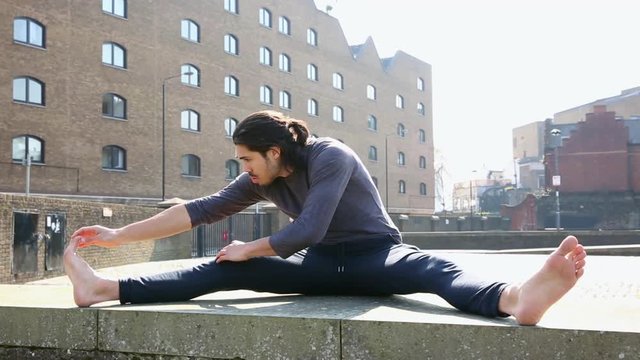 Man stretching