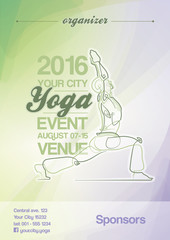Yoga Event Poster Green & Purple