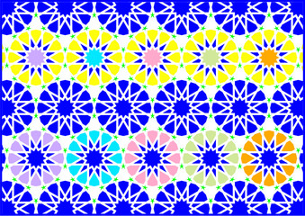 Geometric figures of styles arabic and oriental very colouring all colors.