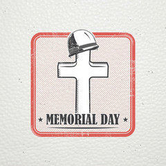 Happy Memorial day set. The celebration of patriotic celebration of America. Detailed elements. Typographic labels, stickers, logos and badges.