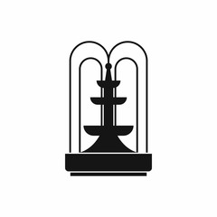 Fountain icon in simple style. Water source symbol isolated vector illustration