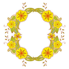 Colorful Mehendi frame.