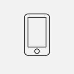Smartphone. Line Icon Vector. Sign isolated on white background. Flat design style
