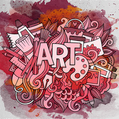 Cartoon vector hand drawn Doodle Art illustration.