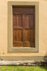 detail of wooden door external