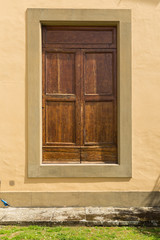 detail of wooden door external