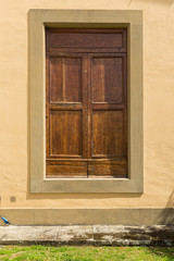 detail of wooden door external