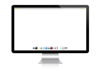 Modern computer on white background