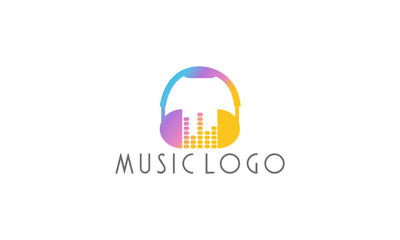 collorfull music logo