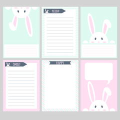 Set of creative cards design happy easter . Vector design templates for journal cards, scrapbooking cards, greeting cards, gift cards, patterns, art decoration etc.