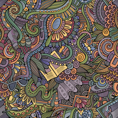 Seamless pattern with female fashion things