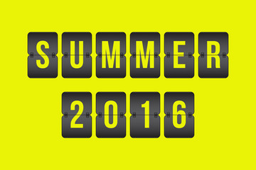 Summer 2016 Scoreboard black and yellow flip symbol