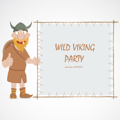 Funny cartoon viking