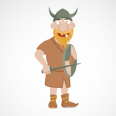 Funny cartoon viking