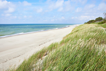 Landscape of baltic sea and beach
