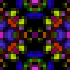 Kaleidoscopic low poly triangle style vector mosaic background