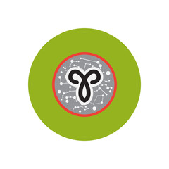 stylish icon in color circle Zodiac sign Aries