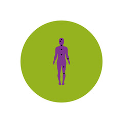 stylish icon in color circle Ebola symptoms pain