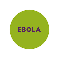 stylish icon in color circle ebola alert  