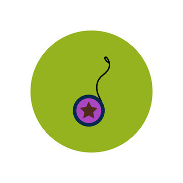 stylish icon in color circle yo yo toy 