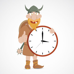 Funny cartoon viking